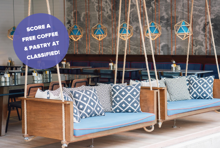Share your quiz result on Facebook and you could score a FREE coffee & pastry at Classified!
